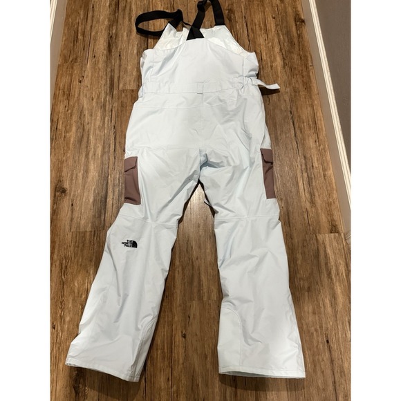 The North Face Men L Freedom Waterproof Dryvent Ski Bibs Pants Ice Cap READ - Picture 10 of 10
